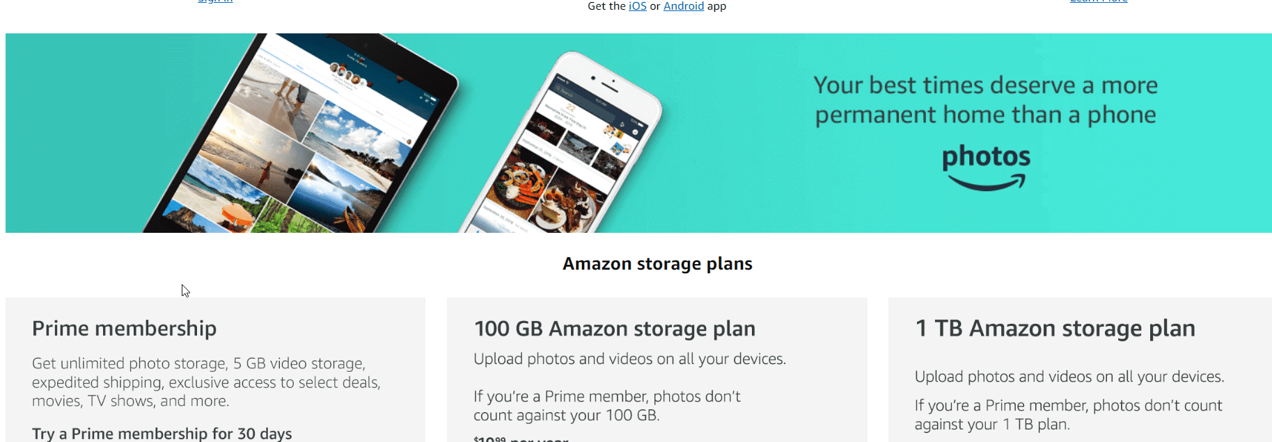 Amazon Drive offers free cloud storage up to 5gb