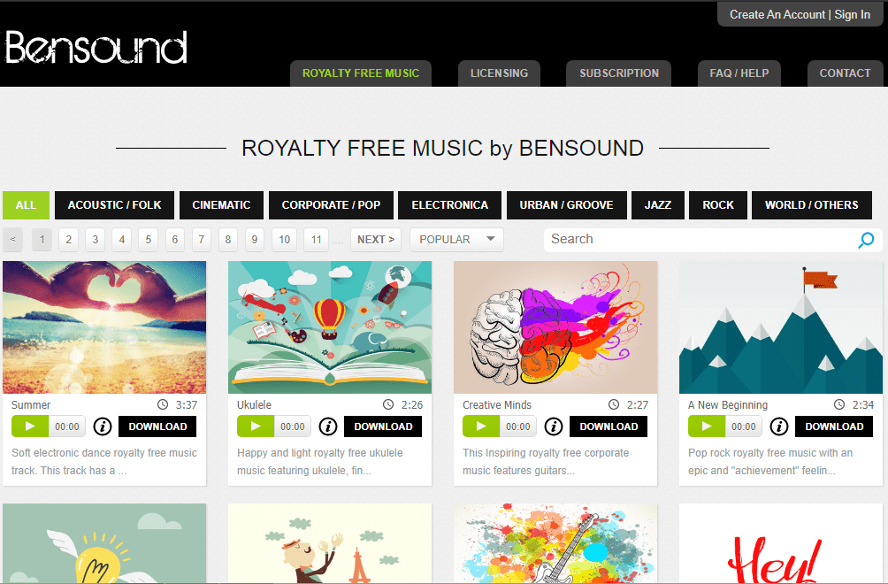 bensound cover