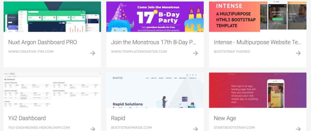 free bootstrap templates