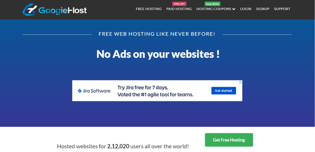 googie-host-free-website-hosting