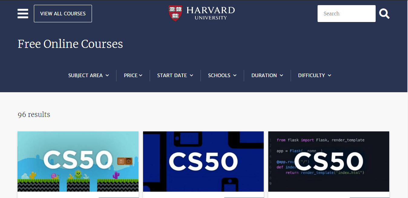 Get the free courses offered by Online Learning Harvard