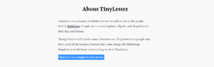 tiny letter free email marketing tools