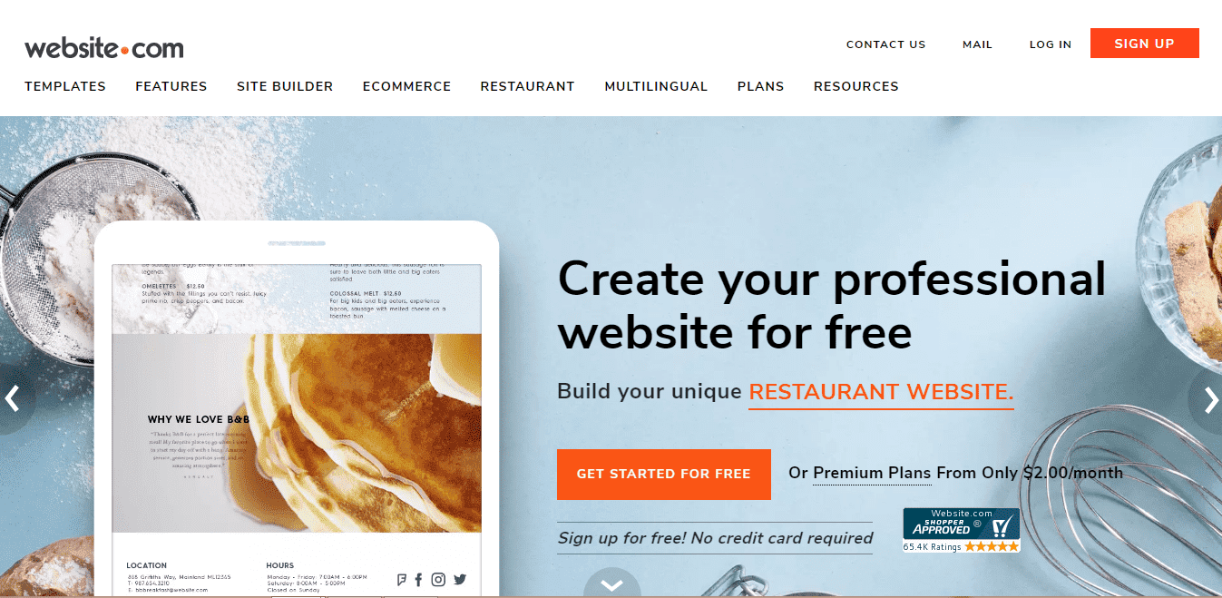 websitedotcom free website builder