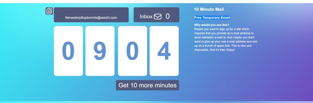 10minutemail bg