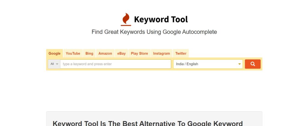 keyword tool bg