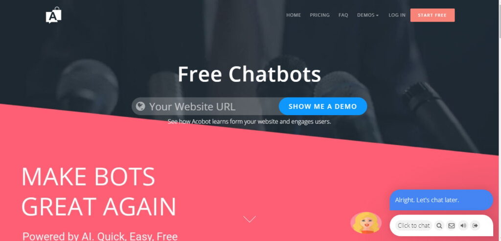 Free Chatbot Customized for Your Website Acobot