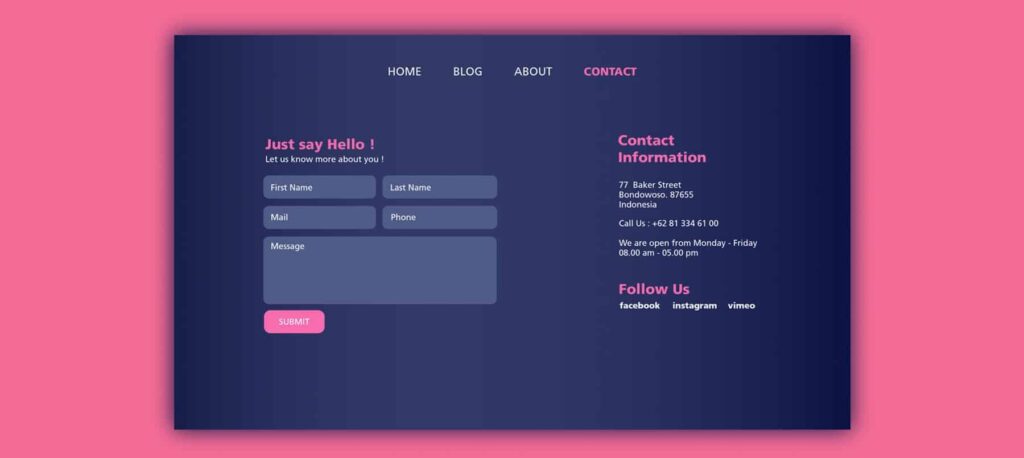 fabform contact form embed code 1