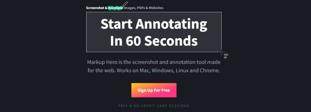 markup hero free screenshot tool