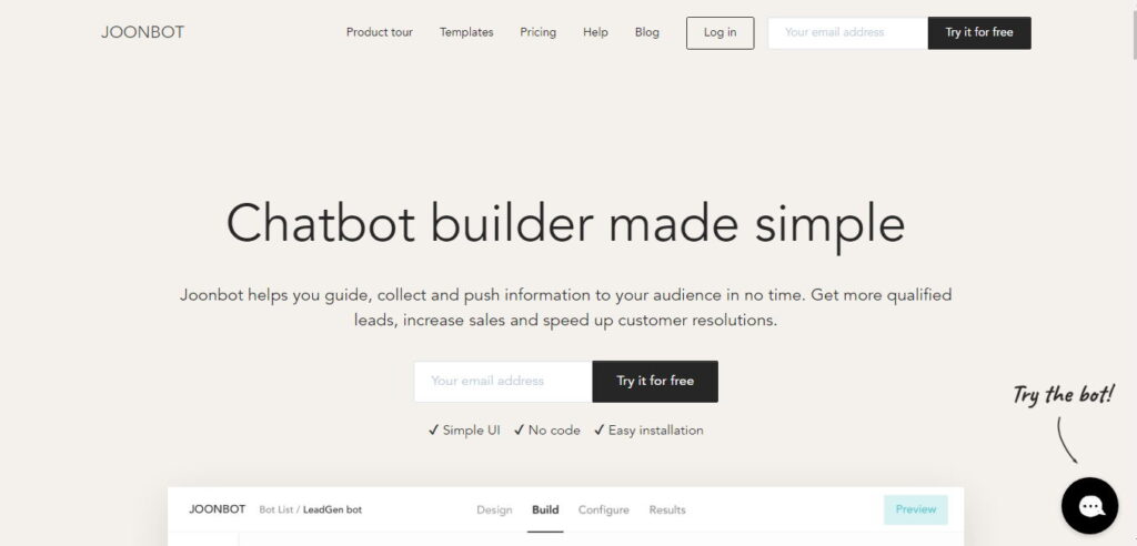 No-code-free-chatbot-builder-Joonbot