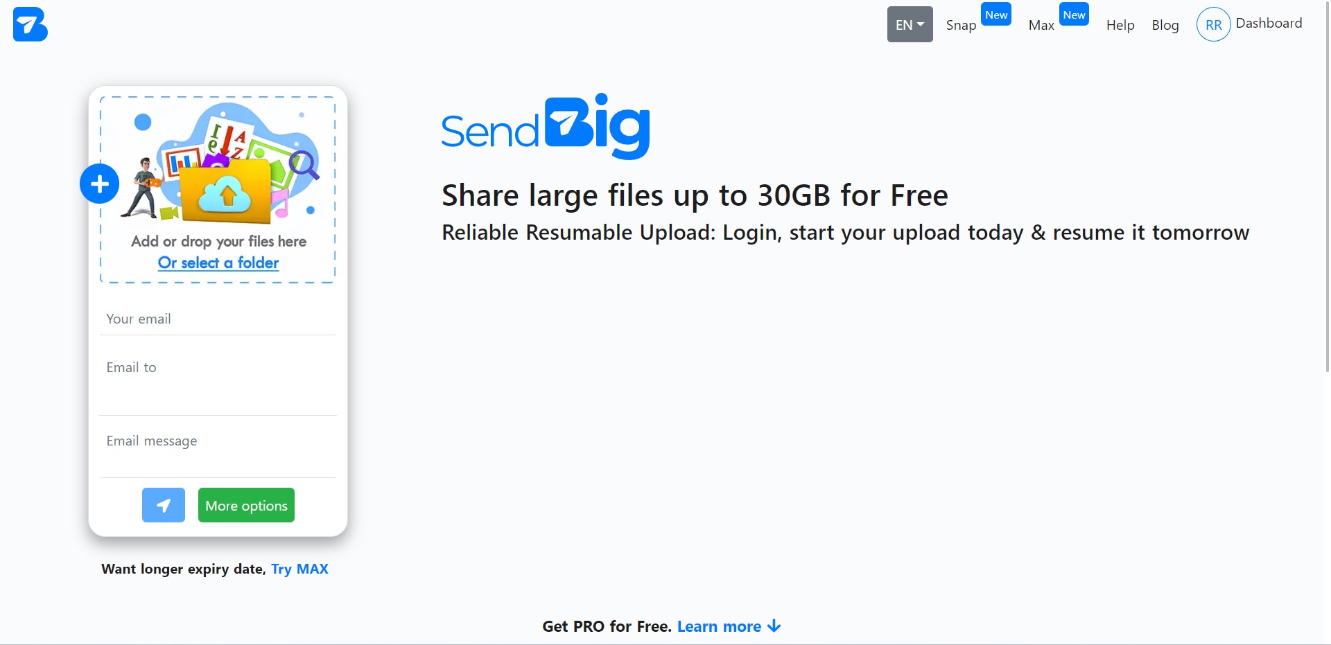File Sharing Website SendBig the Best Free File Sharing Website