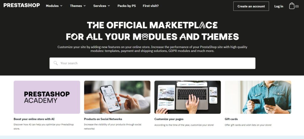 PrestaShop free e commerce tool 663611920065c