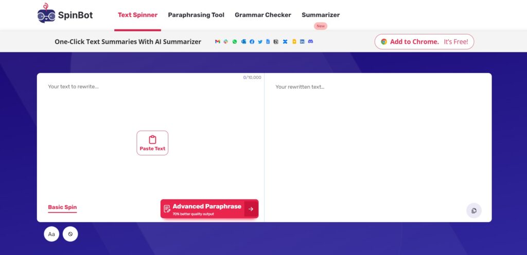 SpinBot free content rewriting tool 6636048108f96