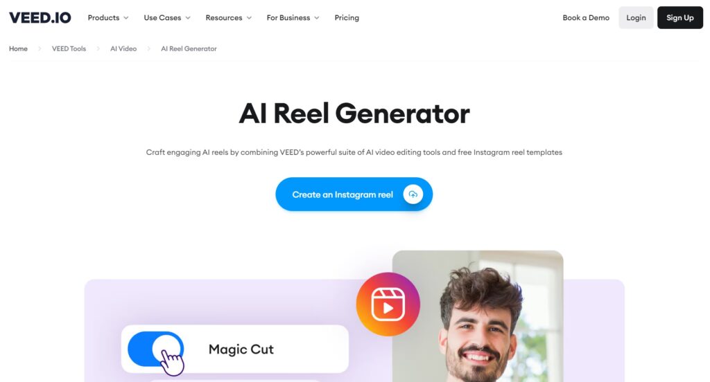 veed.io free instagram reels tool 663dc18f6b9c8