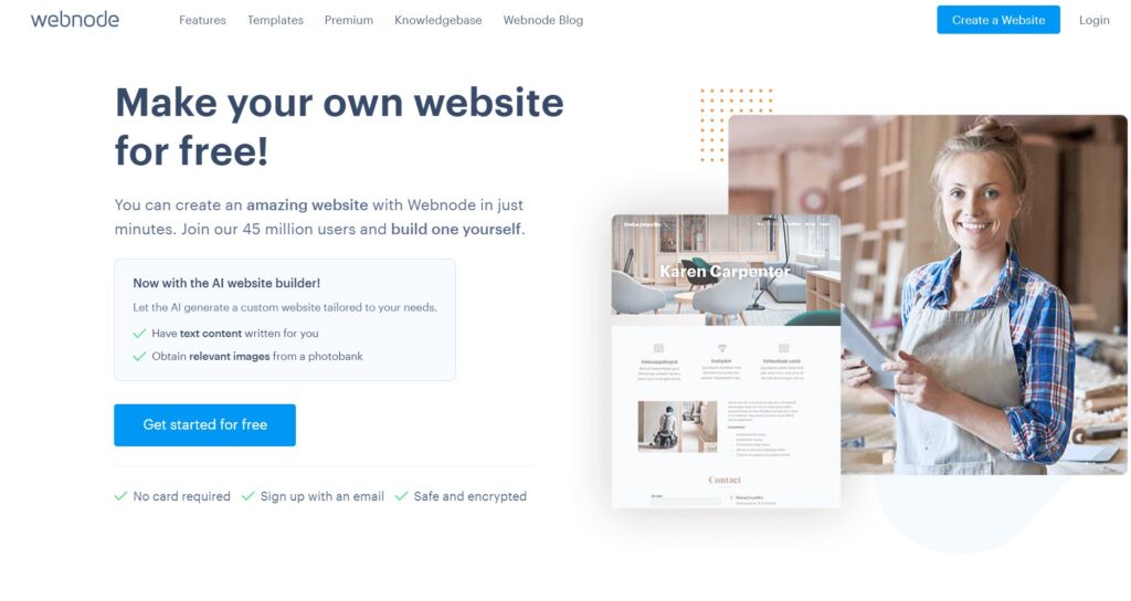 Craft Your Online Presence for Free with Webnode’s Website Builder