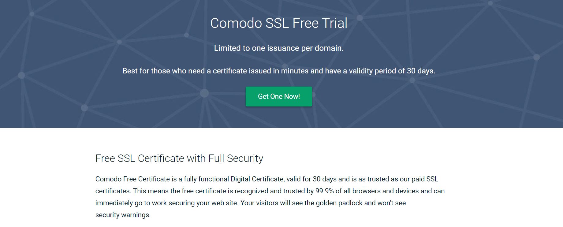 comodo ssl free ssl provider