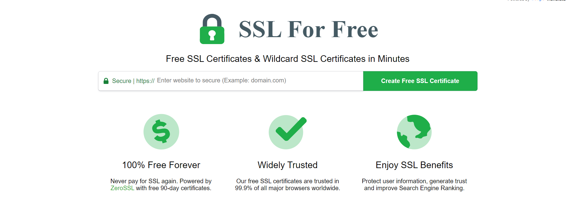sslforfree free ssl certificate