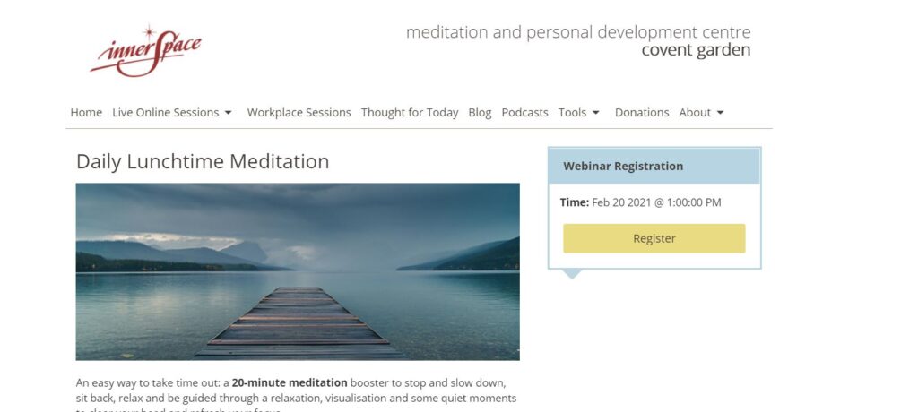 innerspace free meditation webinar