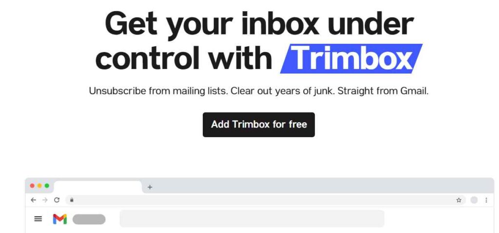 trimbox manage junk mails
