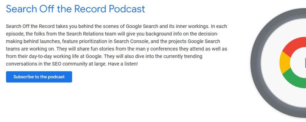 googlesearchcentral free seo podcast